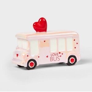 New! Target Spritz Ceramic Love Bus Pink & Red Iridescent, Retro